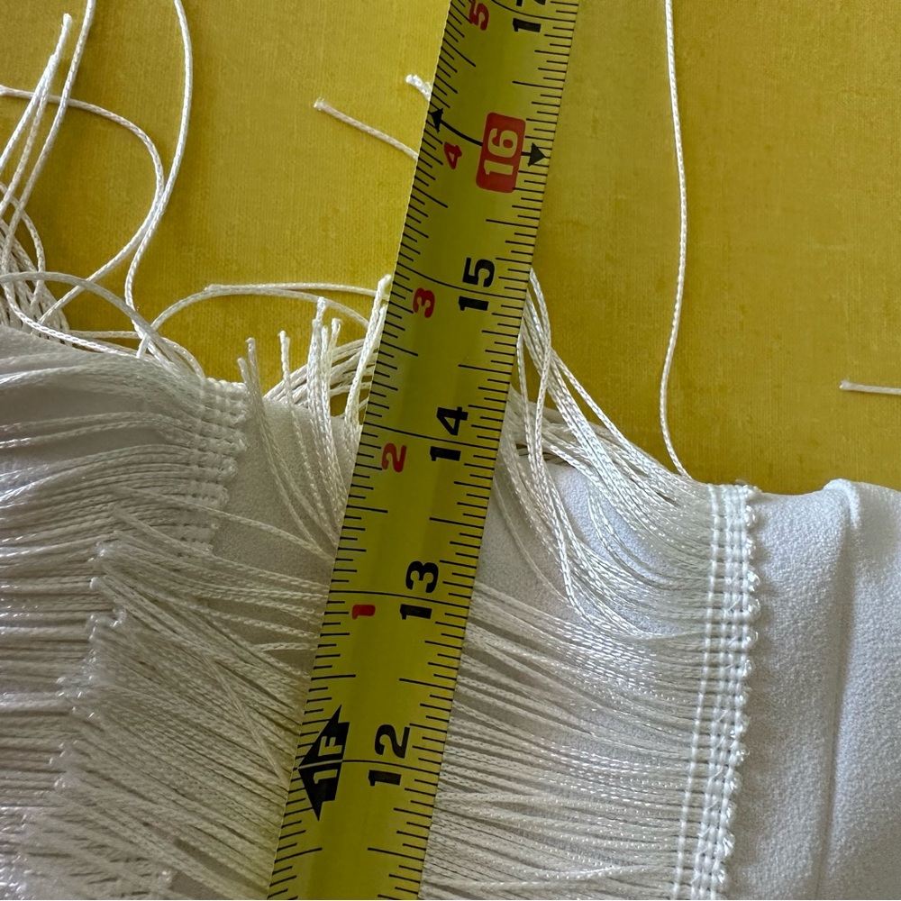 Super fun and sexy white all over fringe 60s or Gatsby dress costume - Picture 7 of 9